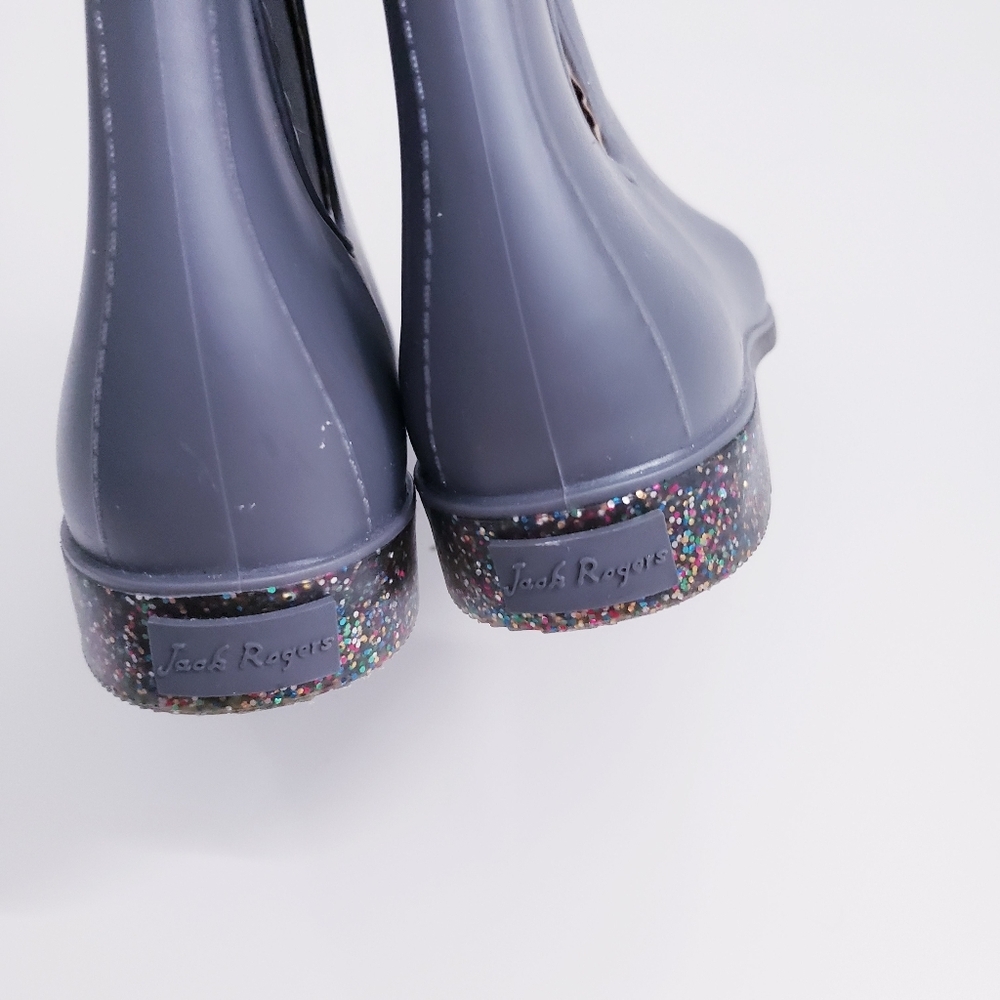 Jack Rogers Sallie Womens Ankle Rain Boots Glitter - Picture 4 of 6